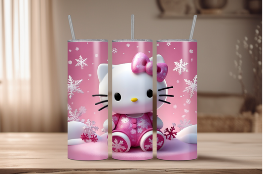 3D Hello Kitty Sublimation Tumbler Print
