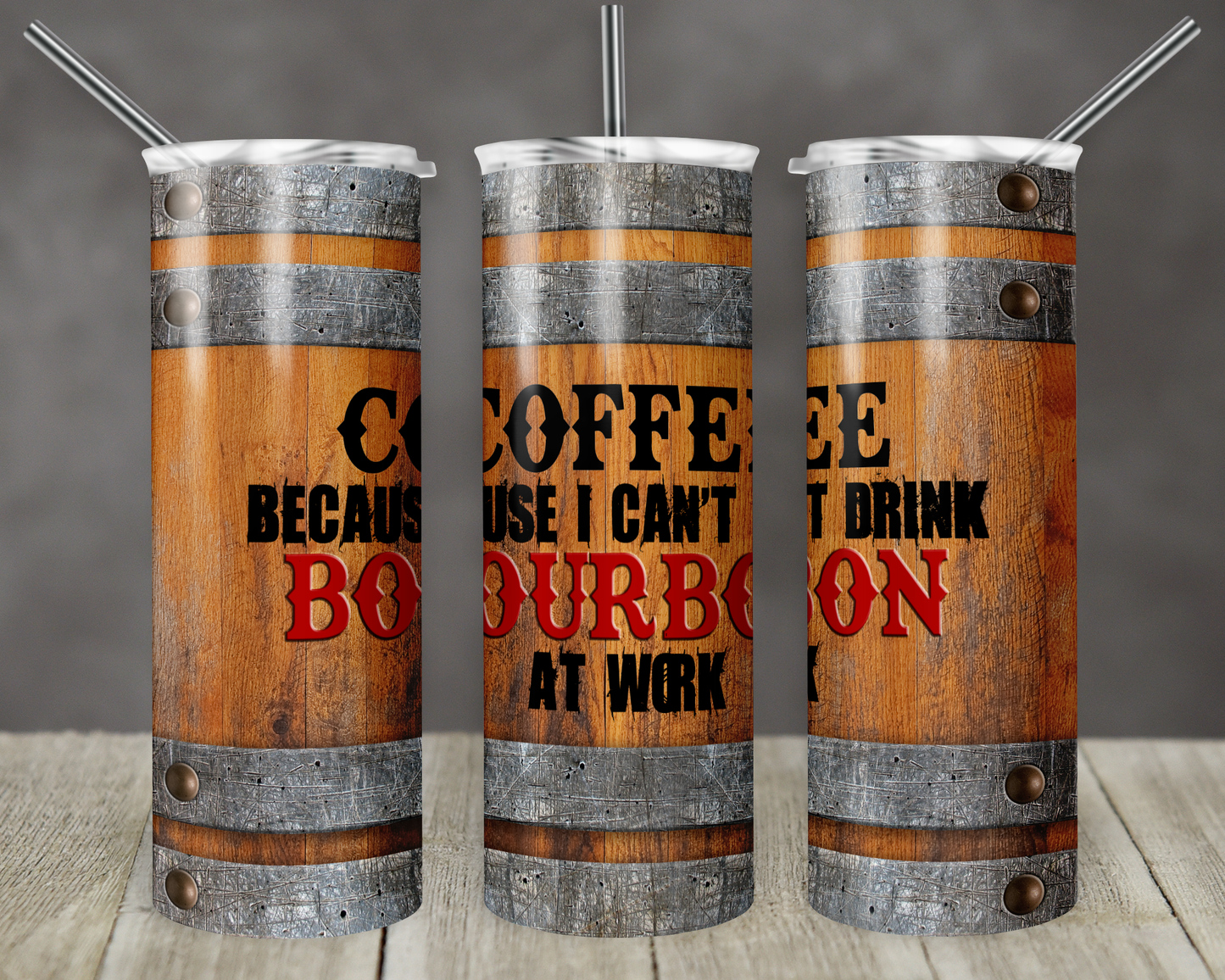 Coffee + Bourbon 20oz Skinny Tumbler