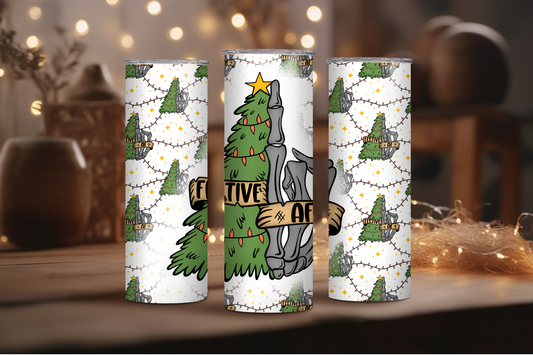 Festive AF Christmas Sublimation Tumbler Print