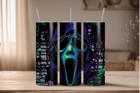Ghost Face Sublimation Tumbler Print