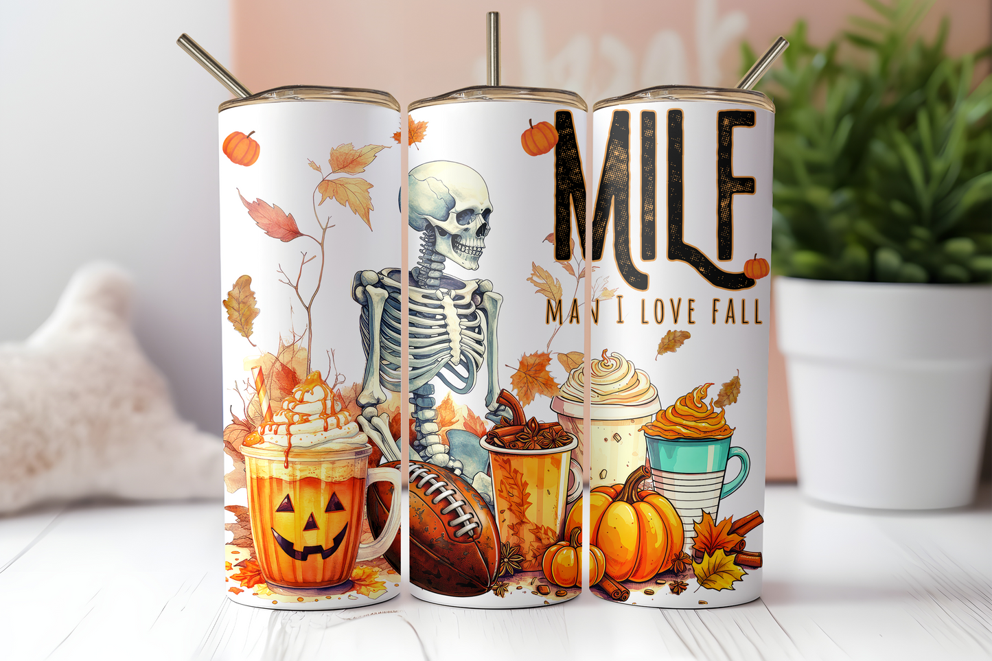 MILF - Man I Love Fall Sublimation Tumbler Print