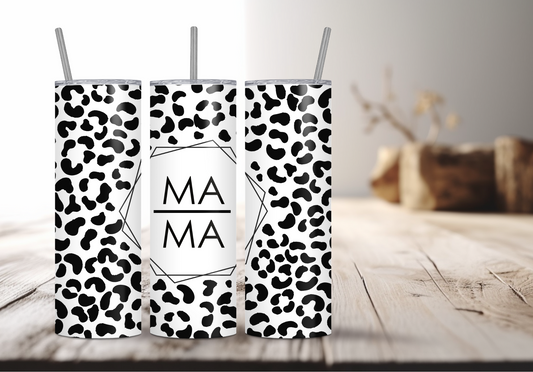 Mama Cheetah Print Sublimation Tumbler Print