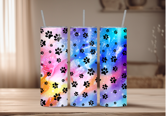 Pet Paw Print Sublimation Tumbler Print