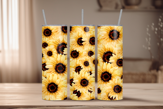 Sunflowers Sublimation Tumbler Print