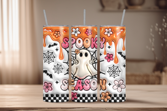 Bubbly Spooky Season Halloween Sublimation Tumbler Print