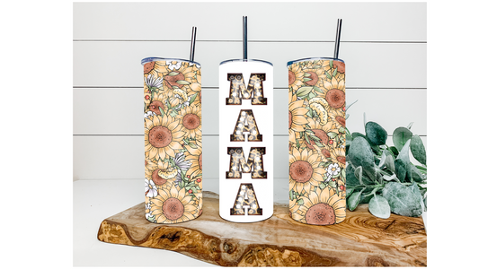 Country Mama & Sunflowers Sublimation Tumbler Print