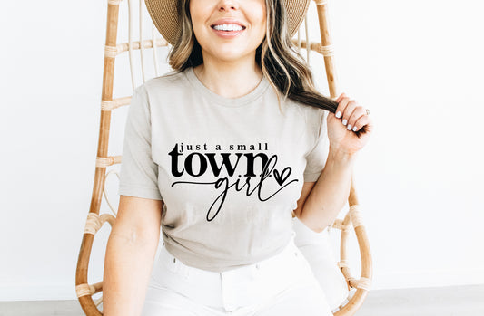 Just a Small Town Girl Screen Print Transfer