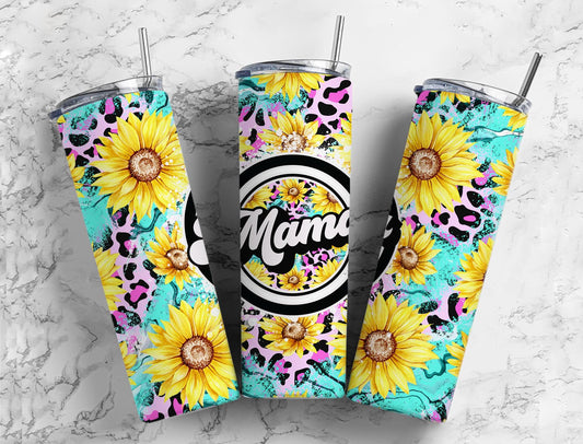Retro Sunflower Mama Sublimation Tumbler Print